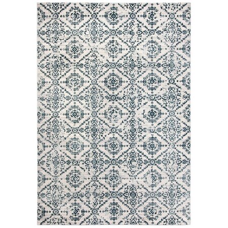 Safavieh 8 x 10 ft. Martha Stewart Isabella Rectangle Vintage Rug - Navy & Ivory MSR0953N-8